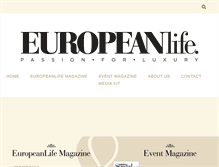 Tablet Screenshot of europeanlifemagazine.com